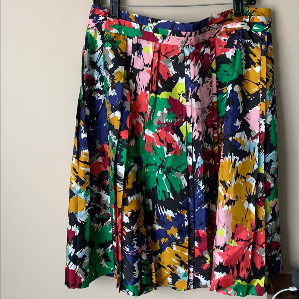 J.Crew silk pleated skirt